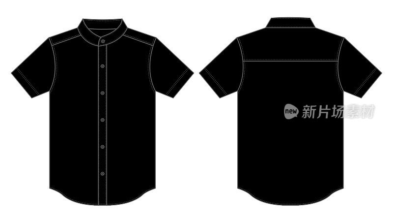 Black Uniform Shirt Vector for Template